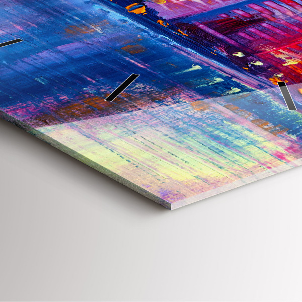 Square wall clock Skyscraper abstraction