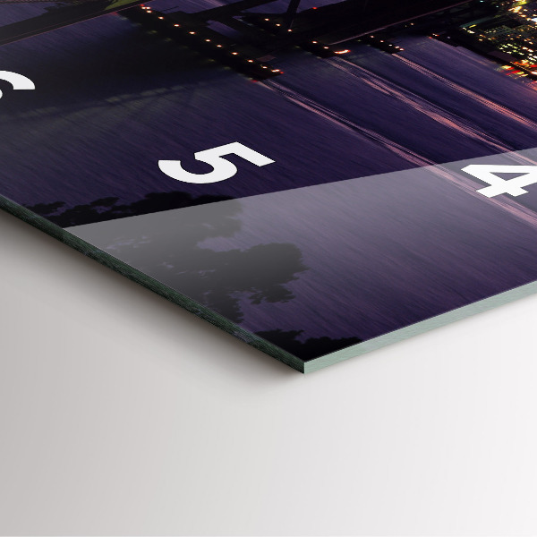 Square wall clock USA sunset