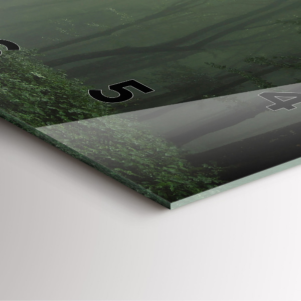 Square wall clock Misty forest in the morning