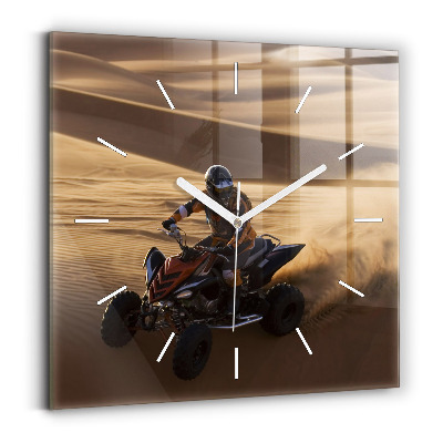 Square wall clock Quad in the desert