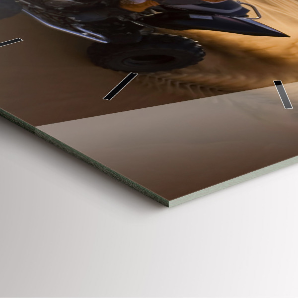 Square wall clock Quad in the desert