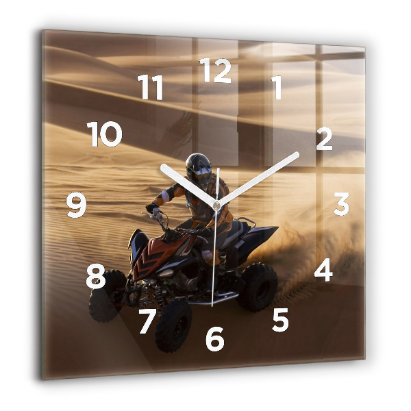 Square wall clock Quad in the desert