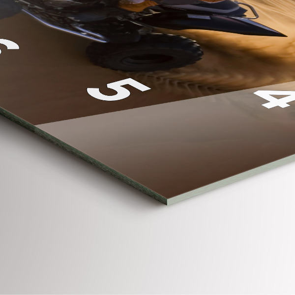 Square wall clock Quad in the desert