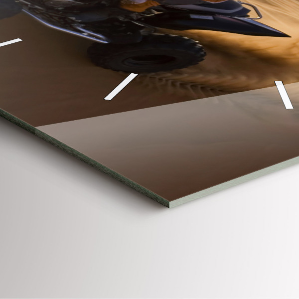 Square wall clock Quad in the desert