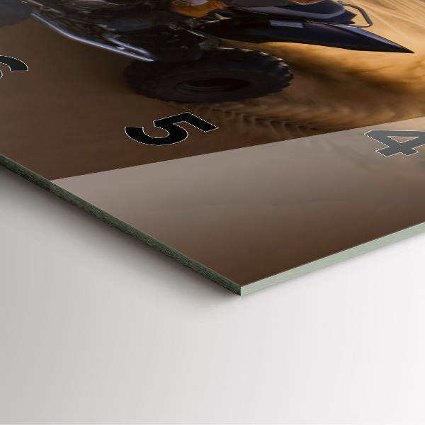 Square wall clock Quad in the desert