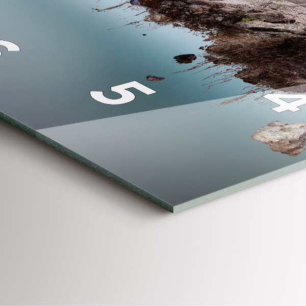 Square wall clock Flying Island and Waterfall