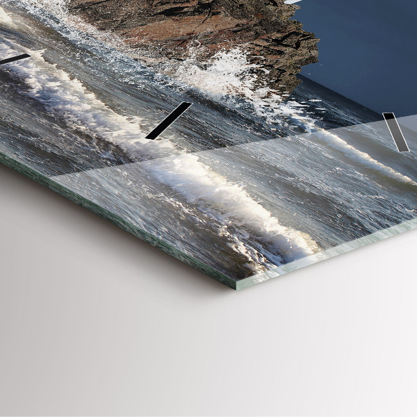 Square wall clock Lighthouse