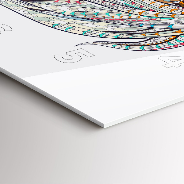 Square wall clock Horse illustration