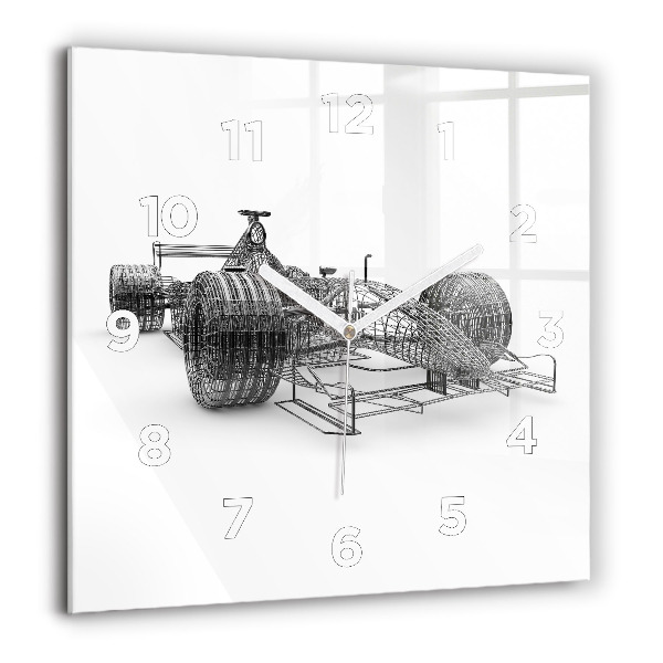 Square wall clock F1 car design