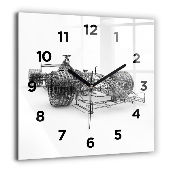 Square wall clock F1 car design