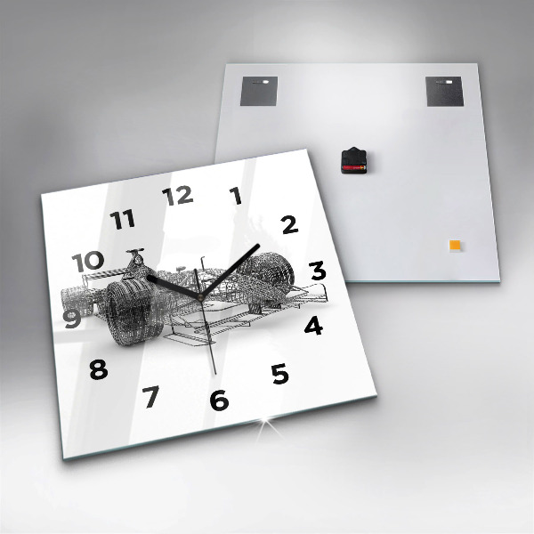 Square wall clock F1 car design