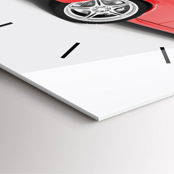 Square wall clock Sports car