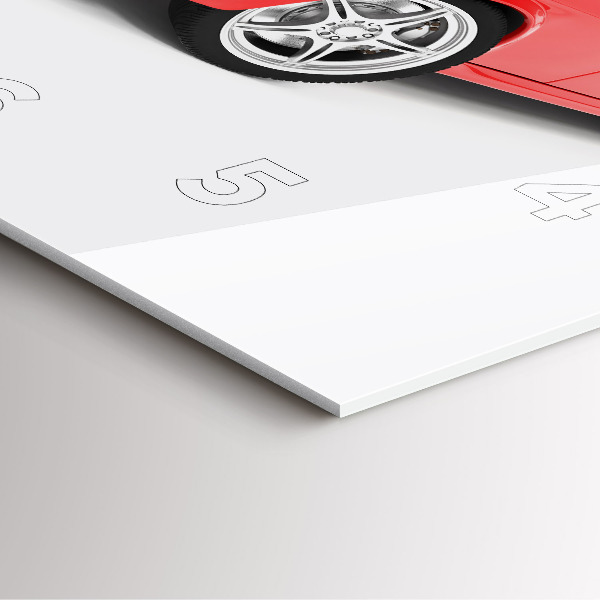 Square wall clock Sports car