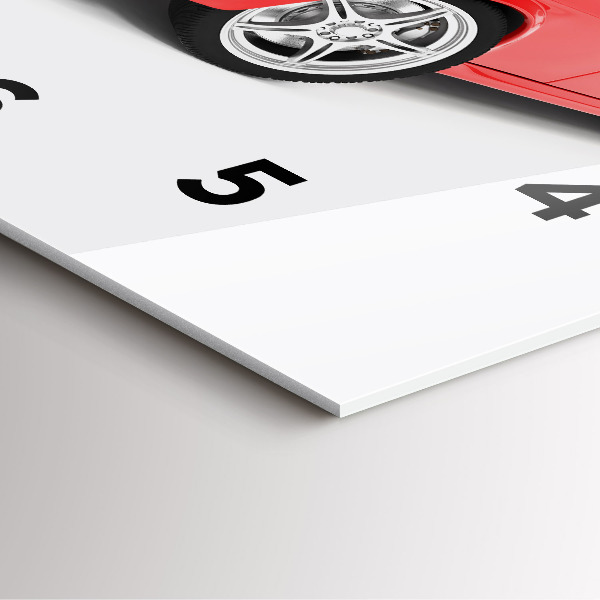 Square wall clock Sports car