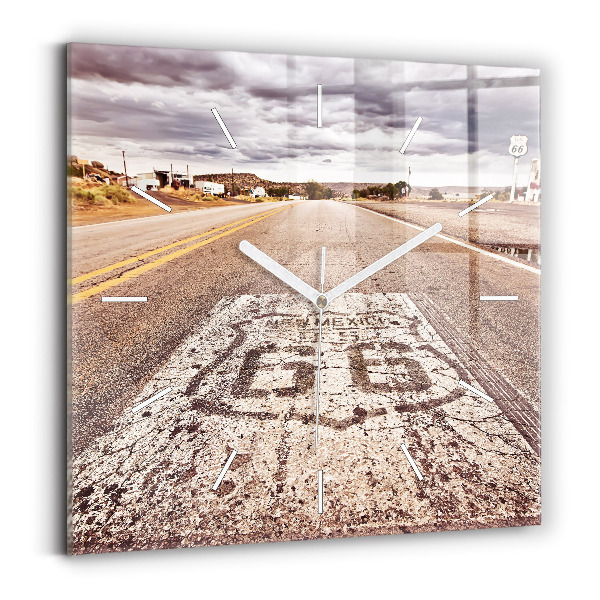 Square wall clock Route 66 USA