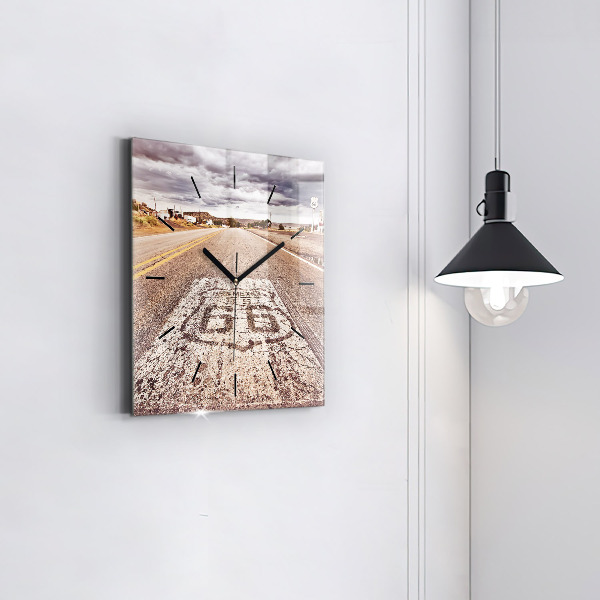 Square wall clock Route 66 USA