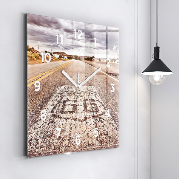 Square wall clock Route 66 USA