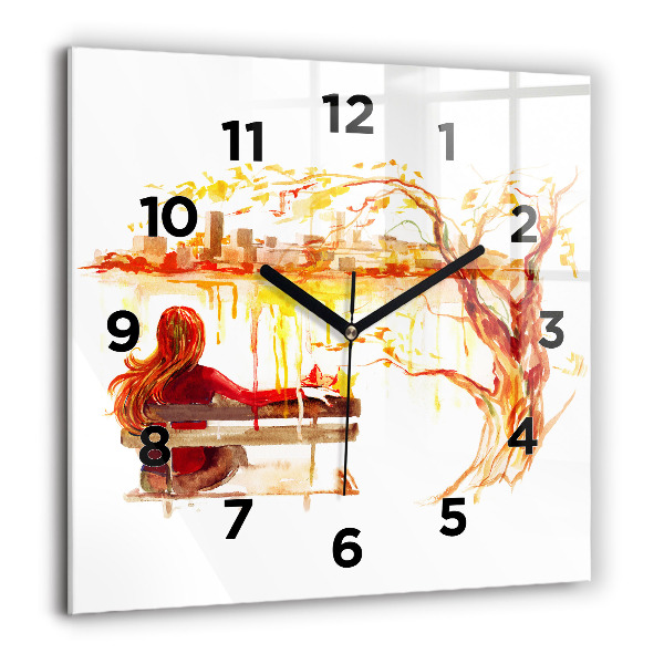 Square wall clock Autumn Landscape