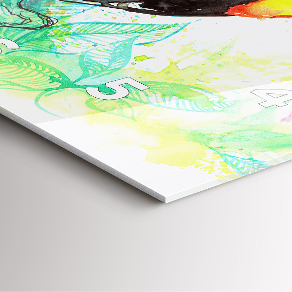 Square wall clock Toucan in the grass