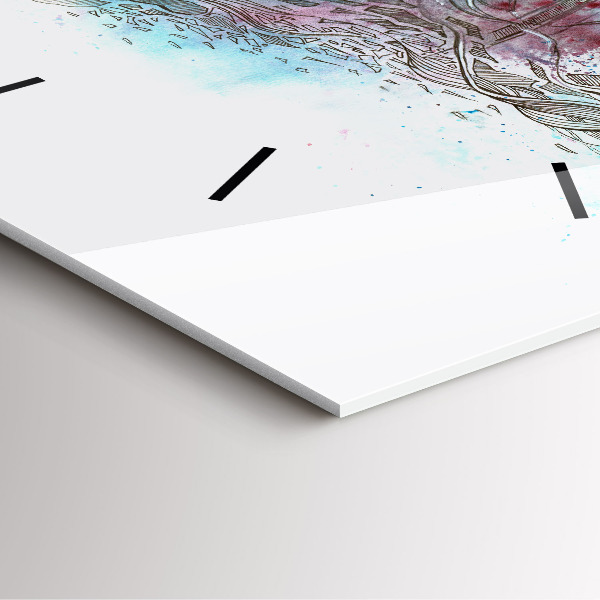 Square wall clock Astronaut abstraction