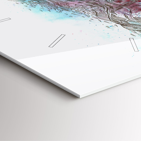 Square wall clock Astronaut abstraction