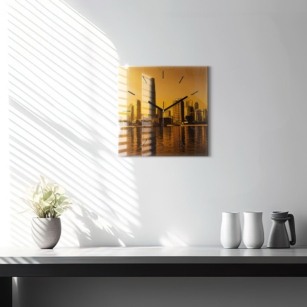 Square wall clock Zhujiang River China