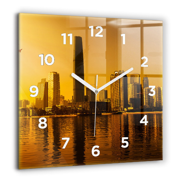 Square wall clock Zhujiang River China