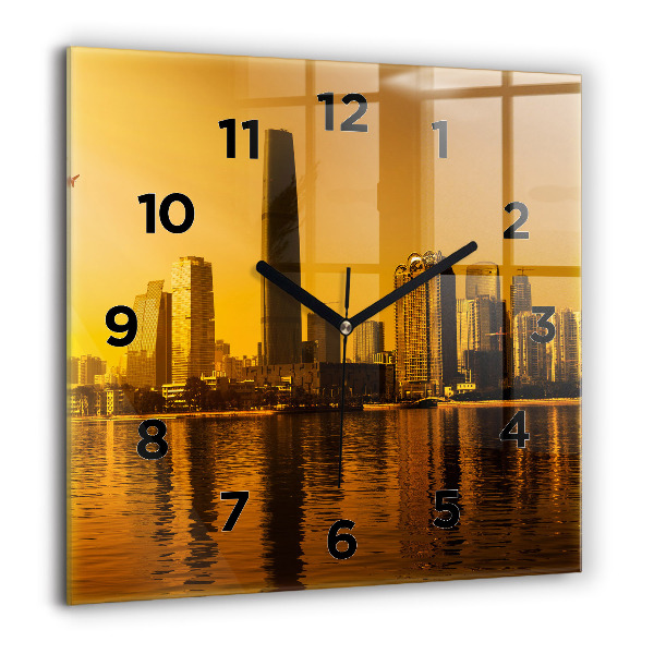 Square wall clock Zhujiang River China