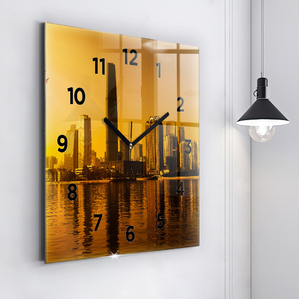 Square wall clock Zhujiang River China
