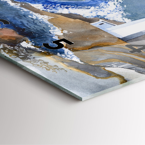 Square wall clock The sea and the lighthouse