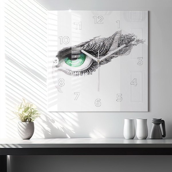 Square wall clock Abstraction of the human eye