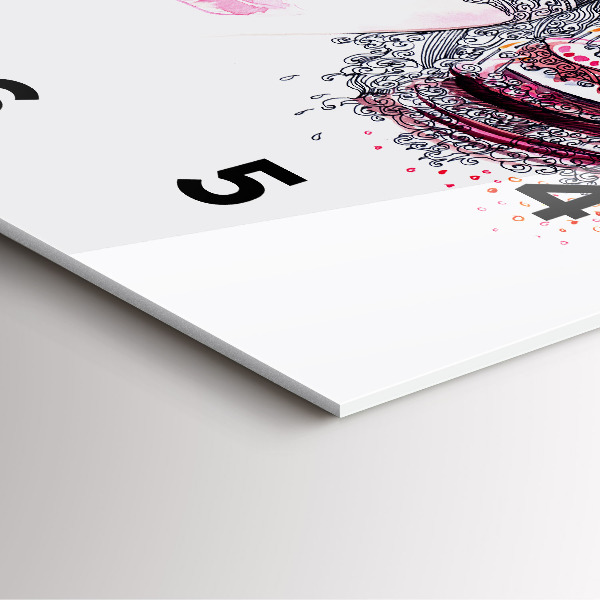 Square wall clock Sweet woman with cake