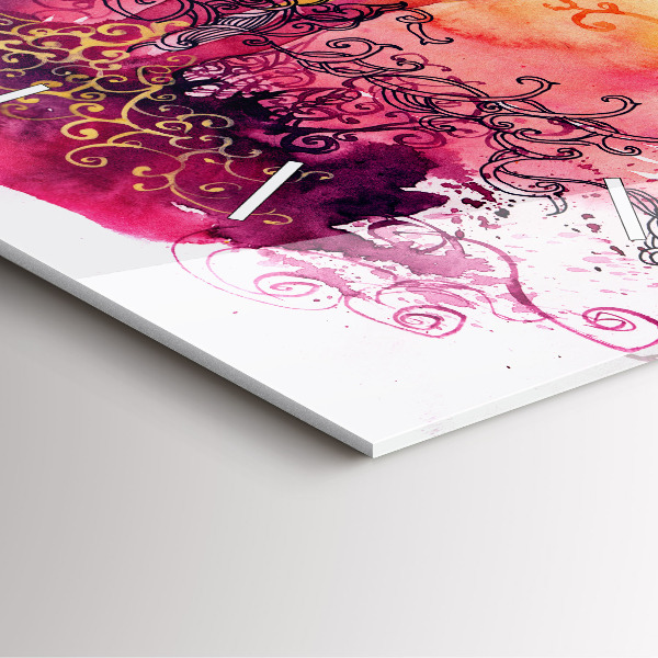 Square wall clock Watercolor couple in love