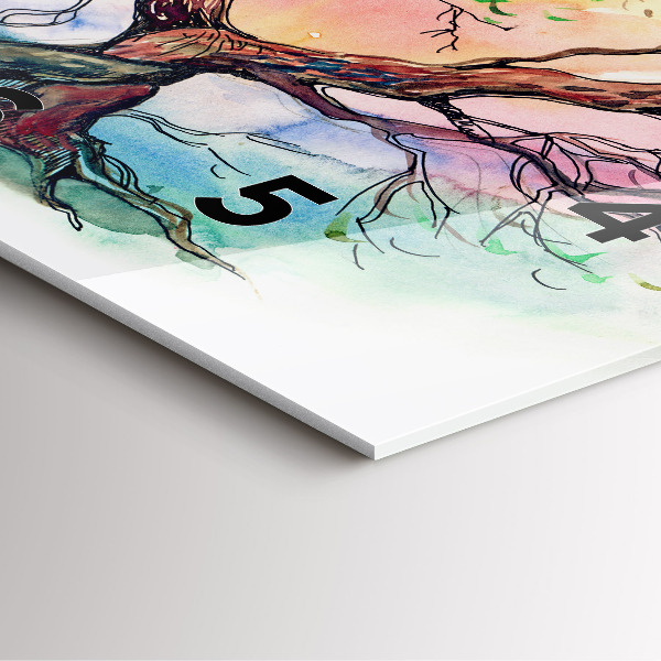 Square wall clock Tree the heart of nature