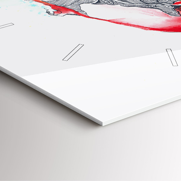 Square wall clock Colorful Parrot in Flight