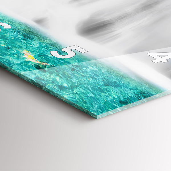 Square wall clock Waterfall in Thailand