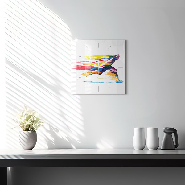 Square wall clock Runner illustration