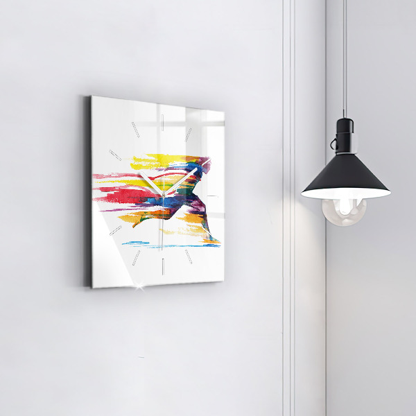 Square wall clock Runner illustration
