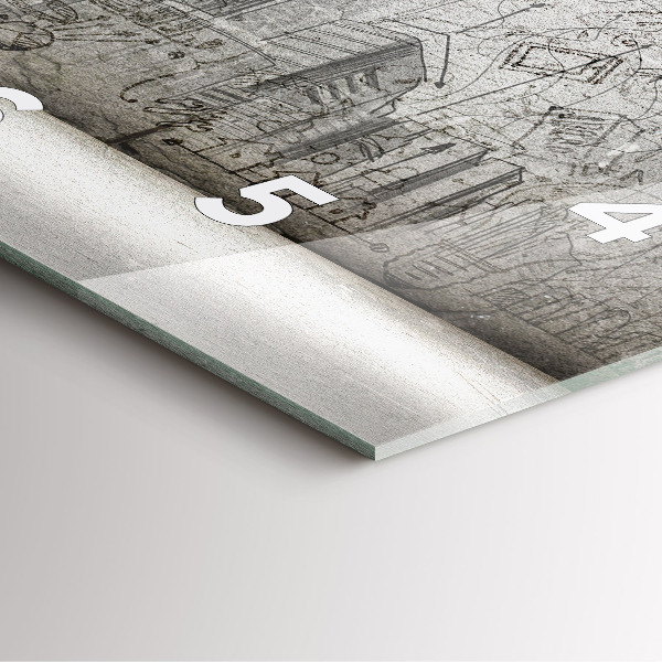 Square wall clock Sketch of the City