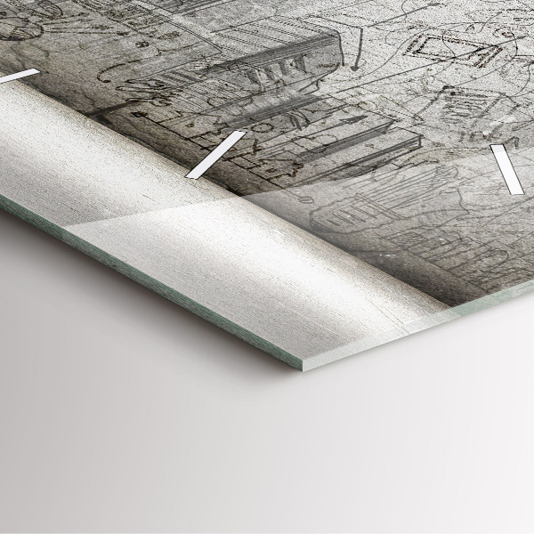 Square wall clock Sketch of the City