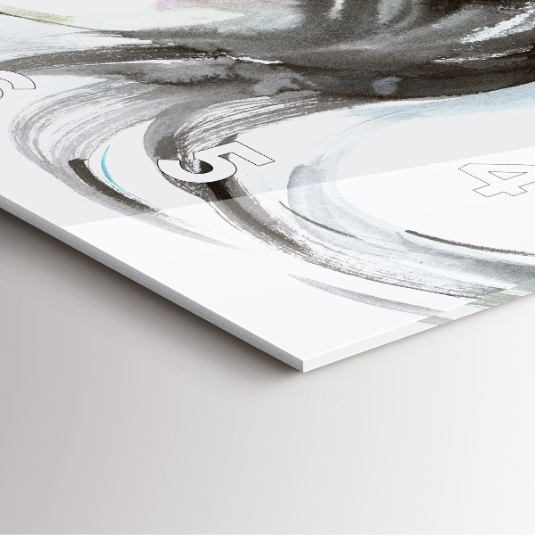 Square wall clock Abstract horse and woman