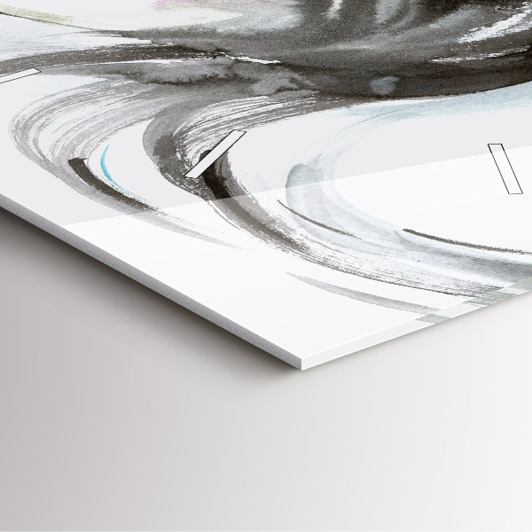 Square wall clock Abstract horse and woman