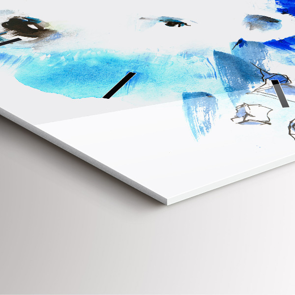 Square wall clock Bear on the ice background