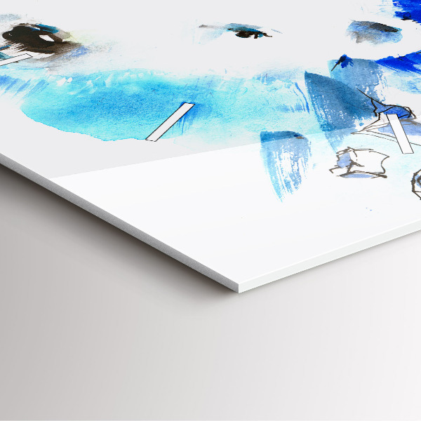 Square wall clock Bear on the ice background