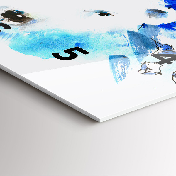 Square wall clock Bear on the ice background