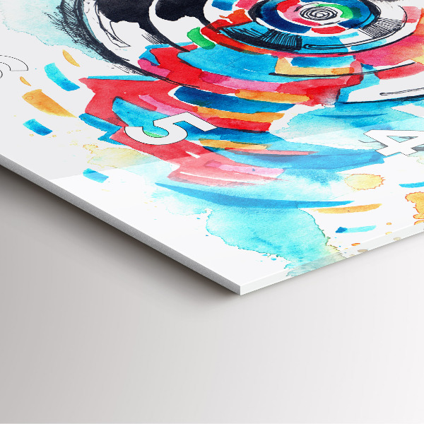 Square wall clock Woman photographer