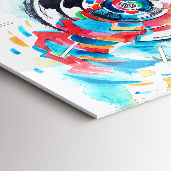 Square wall clock Woman photographer