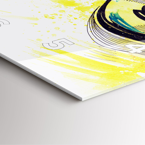 Square wall clock Eyes with glasses