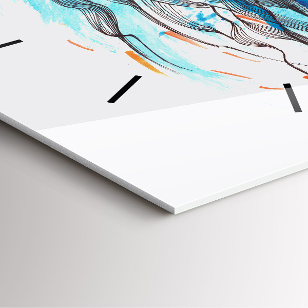 Square wall clock Illustration of a handset