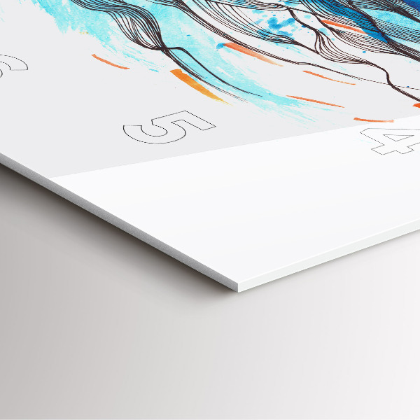 Square wall clock Illustration of a handset